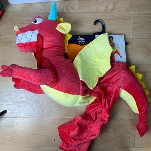 Ride On Red Dragon Halloween Costume One Size Toddler Ages 18months Up New